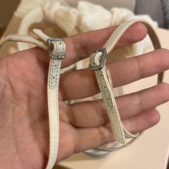 Loeffler Randall Natalia Platform Bow Heel Sz 9B Pearl White - Picture 15 of 16